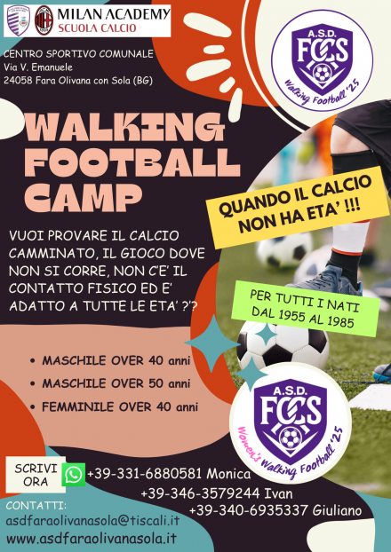 Benvenuti nel sito del FOCS Walking Football - ASD FOcS Walking Football - D.S. Conti Ivan e Asperti Giuliano